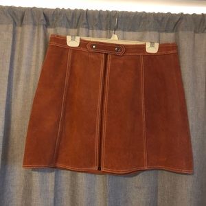 Rust suede skirt